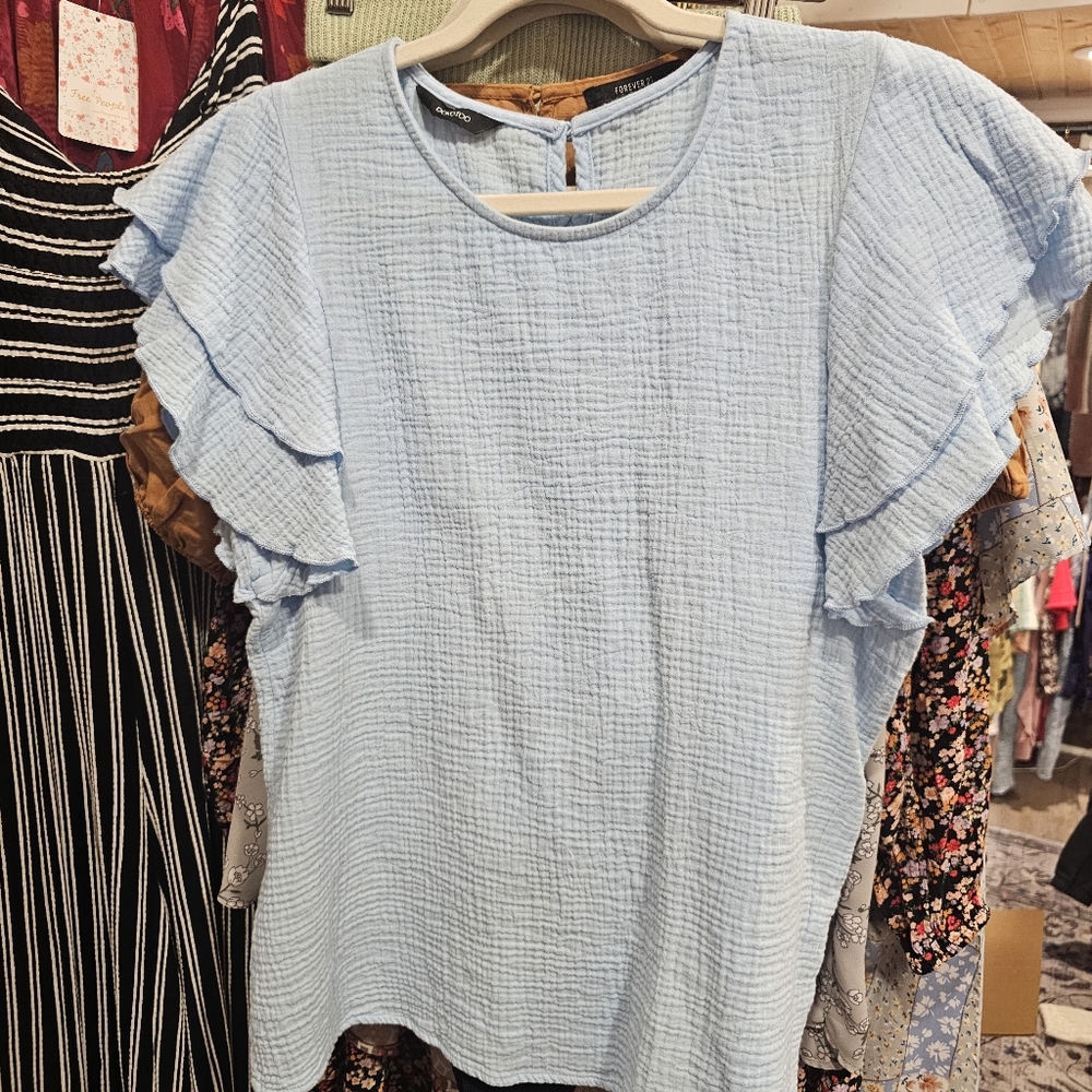 Cutest Blue Cotton Top!